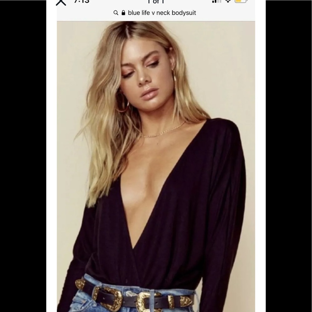 Blue Life (Revolve) Deep V Bodysuit